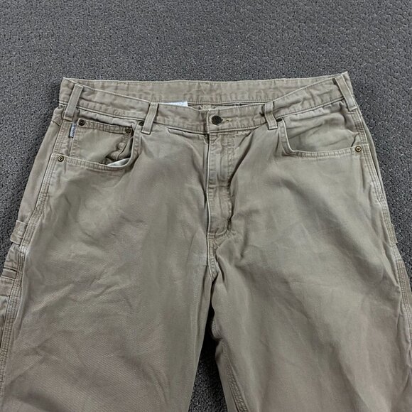 Carhartt Loose Fit Carpenter Work Pants Men's 38 x 32 Measures 37 x 30 Khaki - Picture 3 of 13